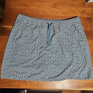 Patagonia Blue and White Patterned Skort